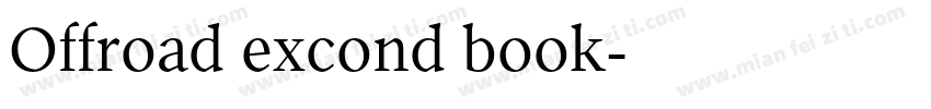 Offroad excond book字体转换